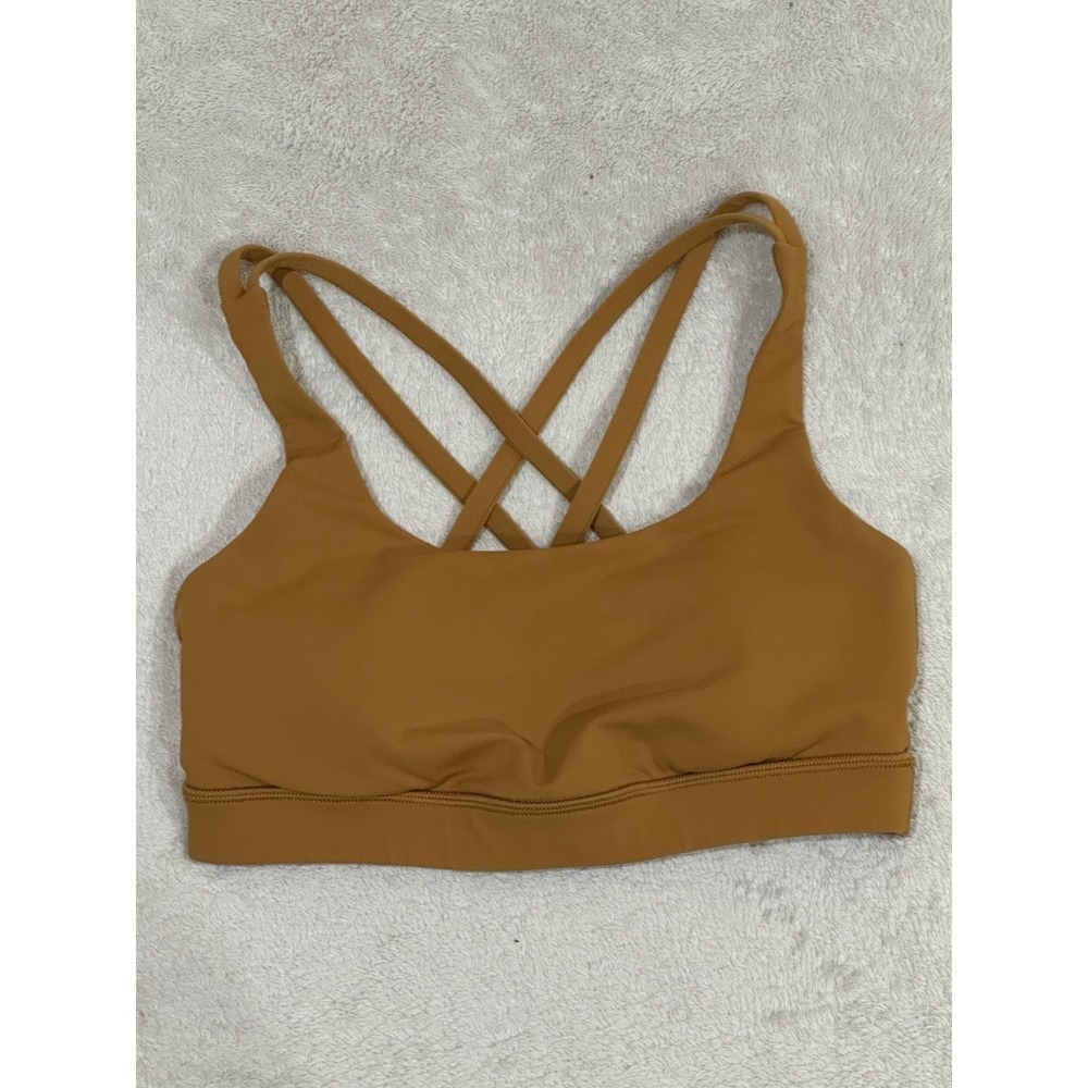Lululemon Energy Bra Womens 4 Medium Support Strappy Removable Padding W2326S